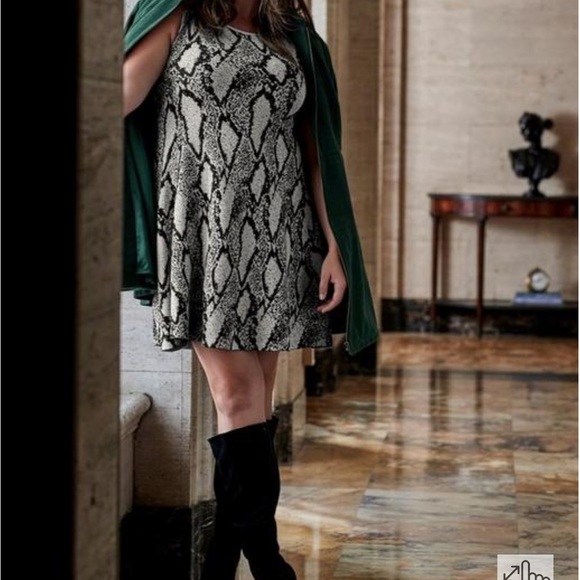 NWT Torrid Black Snakeskin Print Sweater-knit
Trapeze Dress Size 2X - Picture 2 of 15